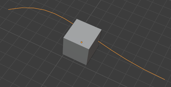 Un cube et une courbe ordinaires avec leur origine au même point