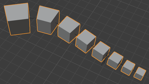 Avec 8 cubes, ça commence à ressembler à une colonne vertébrale