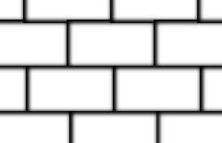 Les briques en noir et blanc avec des niveaux de gris