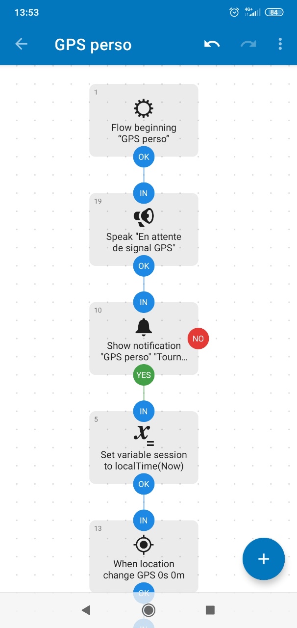 Aperçu de mon script Automate