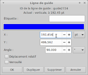 Coordonnées avec les guides